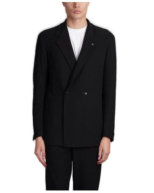 Tagliatore Black A-Osaka Double-Breasted Tailored Suit for men