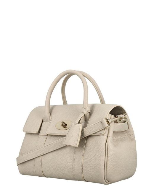 Mulberry Natural Small Bayswater Foldover Top Tote Bag