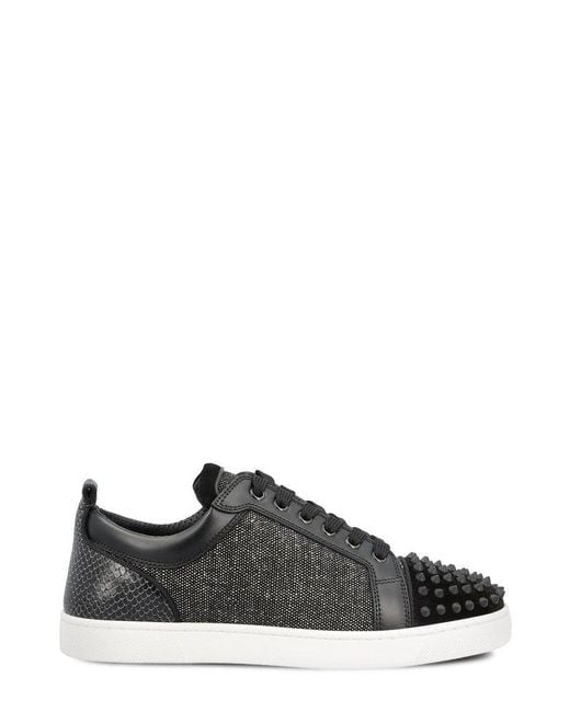 Christian Louboutin Black Louis Junior Spikes Orlato Sneakers for men