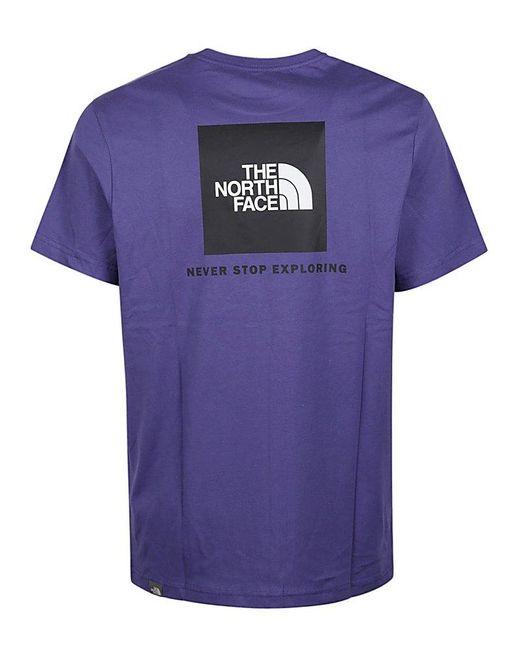 The North Face Purple Logo Patch Crewneck T-shirt for men