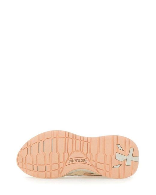 Premiata Pink Lauryn Lace-Up Sneakers