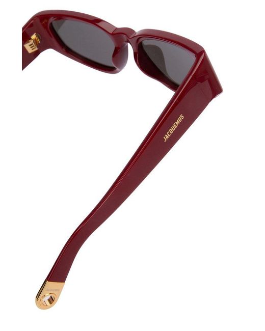 Jacquemus White Rectangle Frame Sunglasses