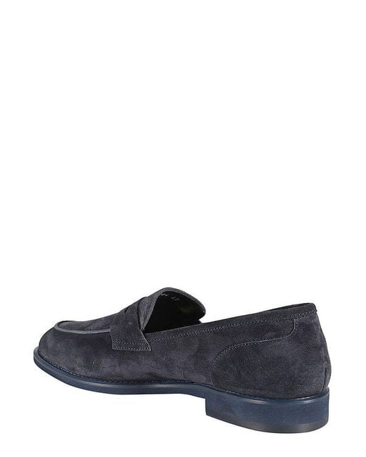 Seboy's Blue Classic Penny Loafers for men