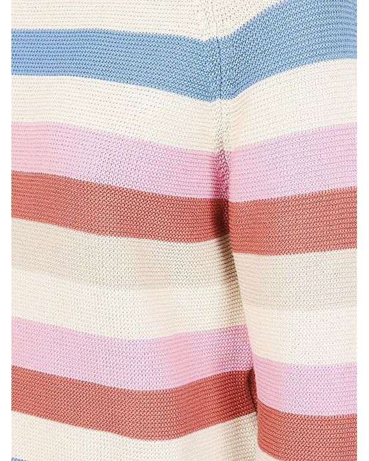 Weekend by Maxmara Pink Striped Relaxed Fit Jumper