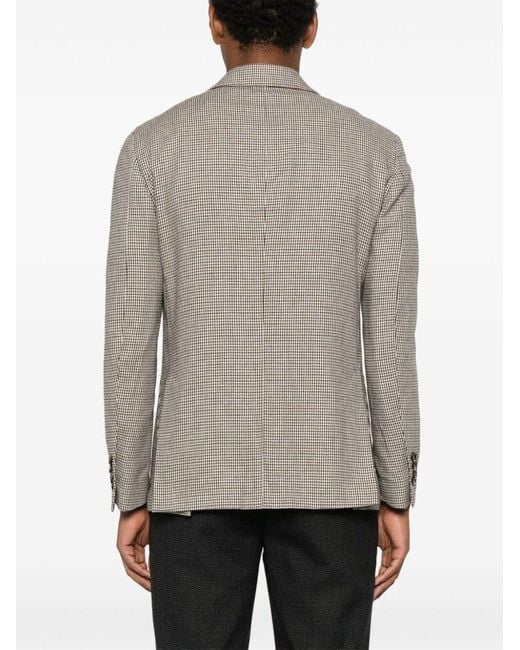 Lardini Gray Houndstooth Blazer Jacket for men