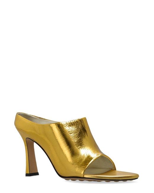 Bottega Veneta Metallic Rana Mules