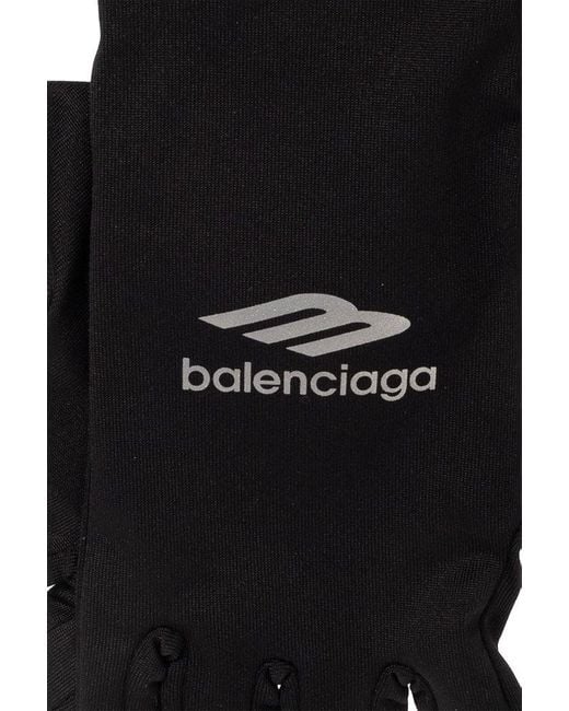 Balenciaga Black 'skiwear' Collection Gloves, for men