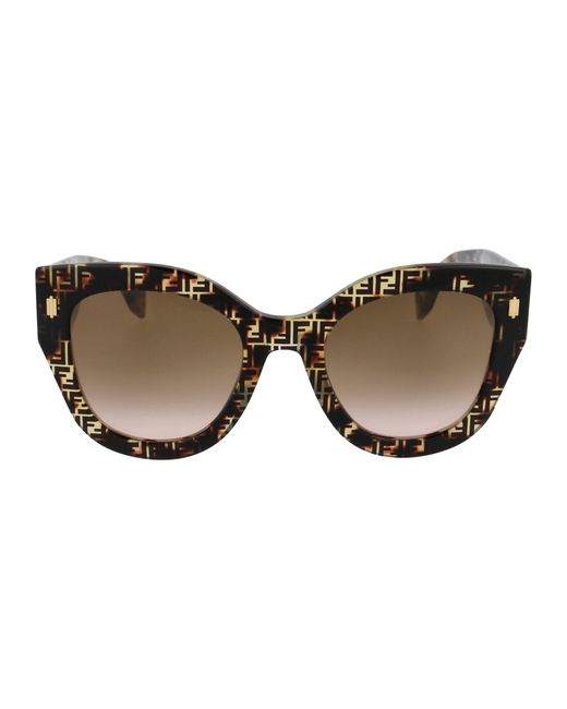 Fendi Brown Cat-eye Sunglasses