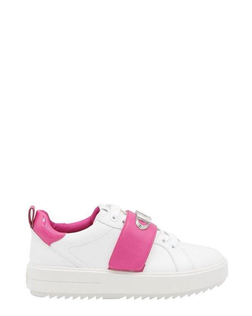 MICHAEL Michael Kors Emmett Two-tone Logo Embellished Sneakers in Pink ...