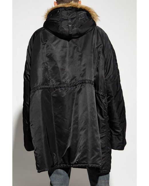 Balenciaga Black Hooded Jacket for men