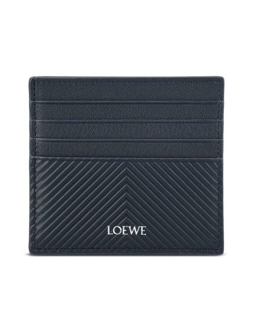 Loewe Blue Logo Printed Open Cardholder for men
