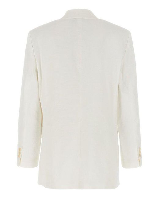 Theory White Single-Breasted Tailored Blazer