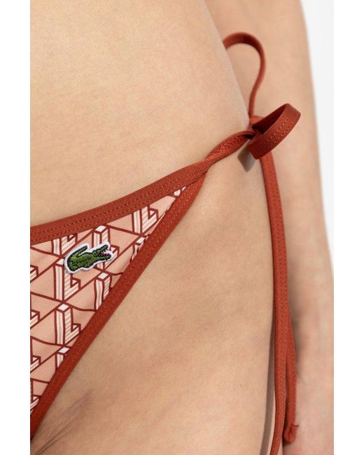 Lacoste Multicolor Logo Patch Stretched Swimsuit Bottoms