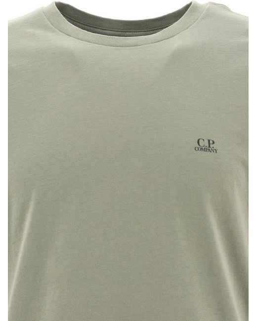 C P Company Green Goggle Logo Printed Crewneck T-shirt for men