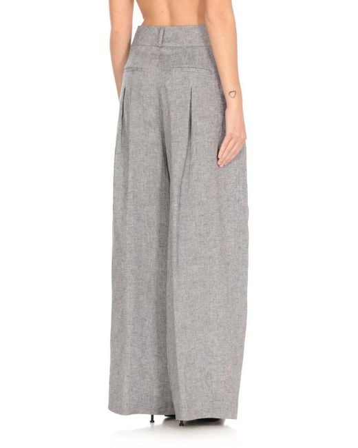 Peserico Purple Wide Leg Pleated Pants