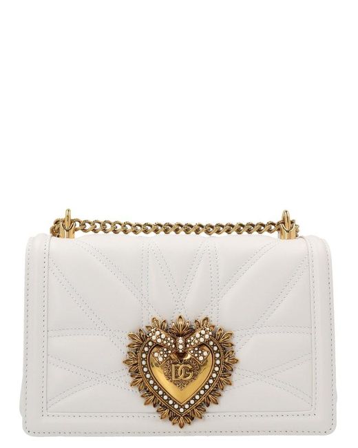 Dolce & Gabbana Metallic Devotion Midi Handbag