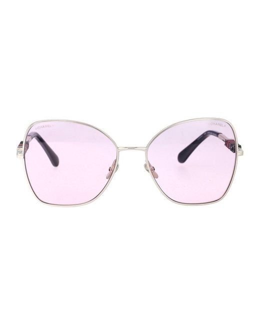 Chanel Pink Butterfly Frame Sunglasses
