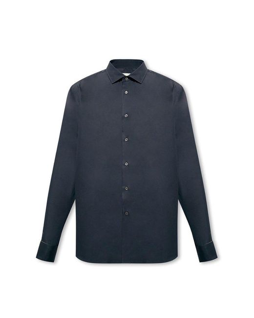 Paul Smith Blue Tailored Shirt With Cuff Links for men