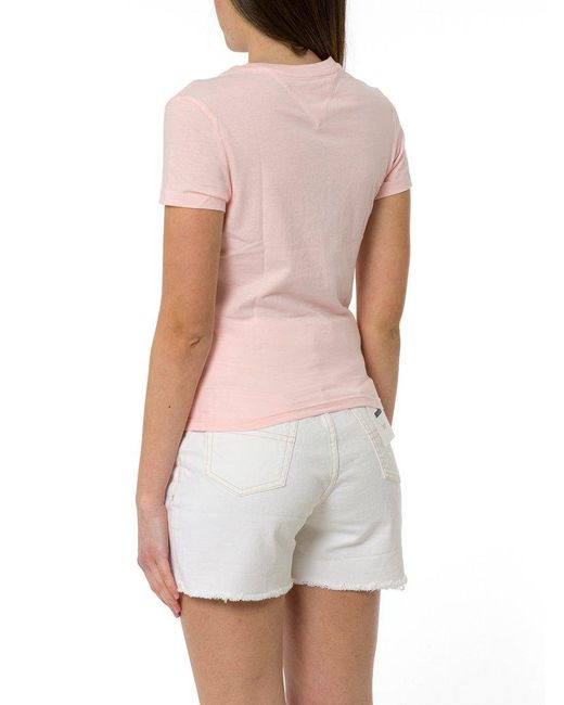 Tommy Hilfiger White Short-Sleeved Crewneck T-Shirt