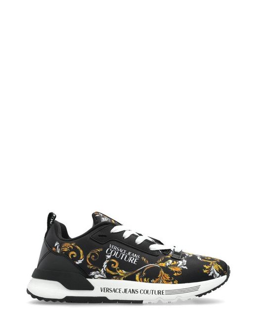 Versace Jeans Couture Black Barocco Pattern Denim