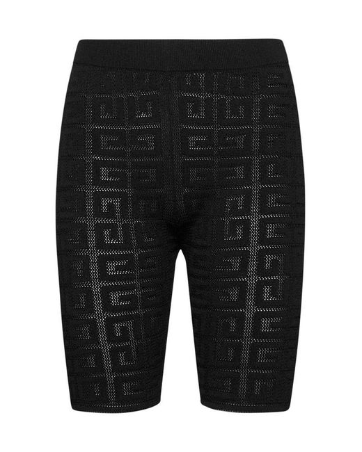 Givenchy Synthetic 4g Jacquard Cycling Shorts in Black - Lyst