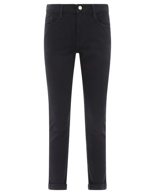 FRAME Denim Le Garcon Straightleg Jeans in Black Lyst