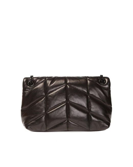 Saint Laurent Black ‘Loulou Puffer’ Shoulder Bag