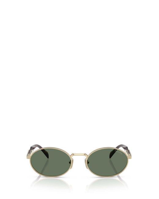 Prada Green Round Frame Sunglasses