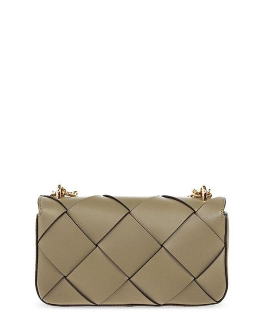 MICHAEL Michael Kors Gray Tribeca Small Woven Shoulder Bag