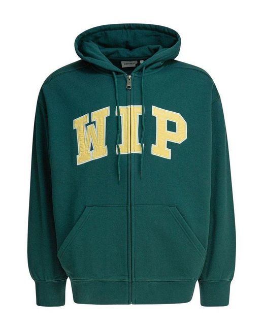 Carhartt Green Hooded Wip Sweat Jacket for men