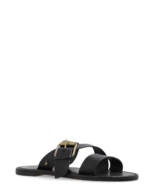 Golden Goose Deluxe Brand Black Margaret Slip-on Flat Sandals