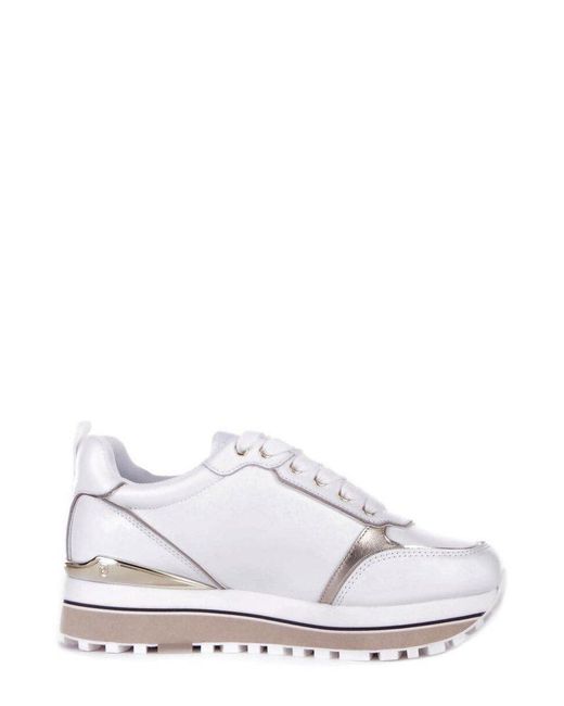 Liu Jo White Logo Embossed Platform Sneakers