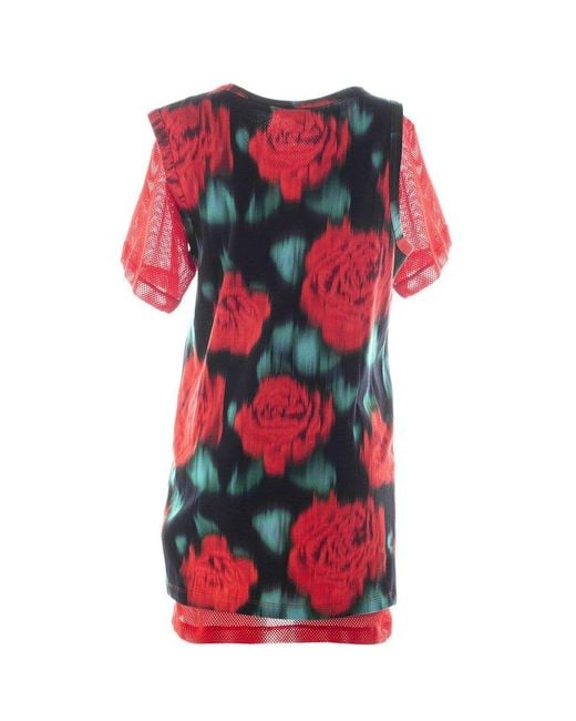 KENZO Red Floral-printed T-shirt Dress