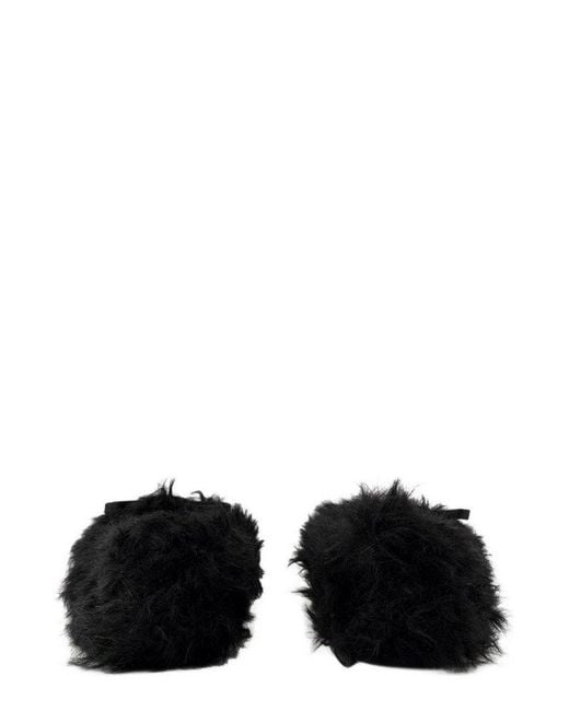 Balenciaga Black Leopold Ballerinas