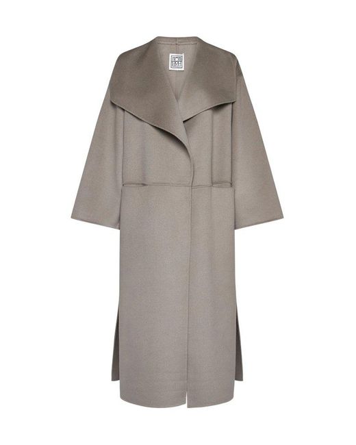 Totême  Gray Wool And Cashmere Coat