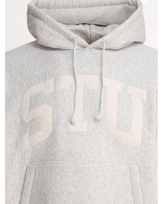 Stussy White Stu Applique Hood for men