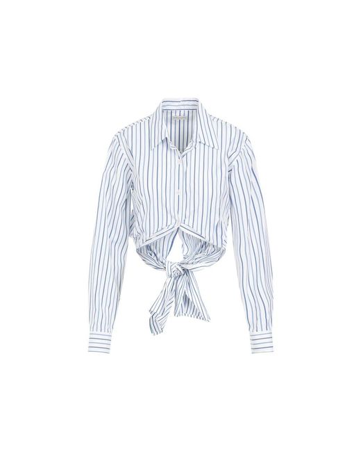 Dries Van Noten Blue Striped Button-up Shirt