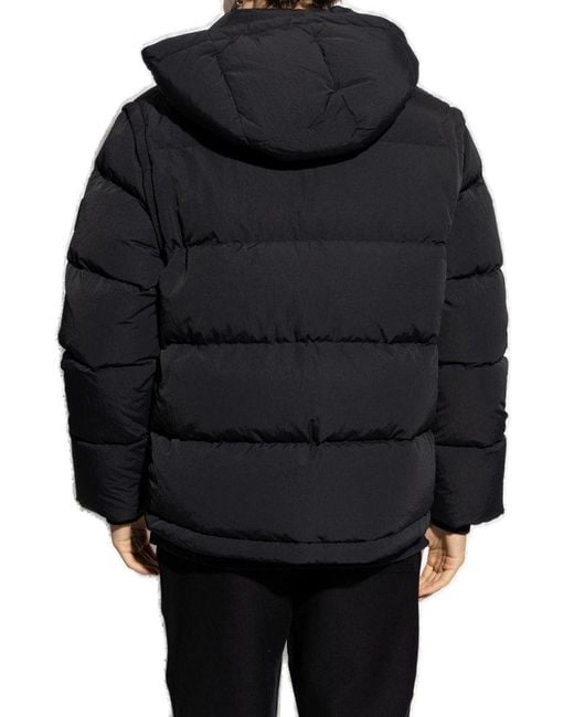 Burberry Black Hooded Down Jacket With Detachable Sleeves for men