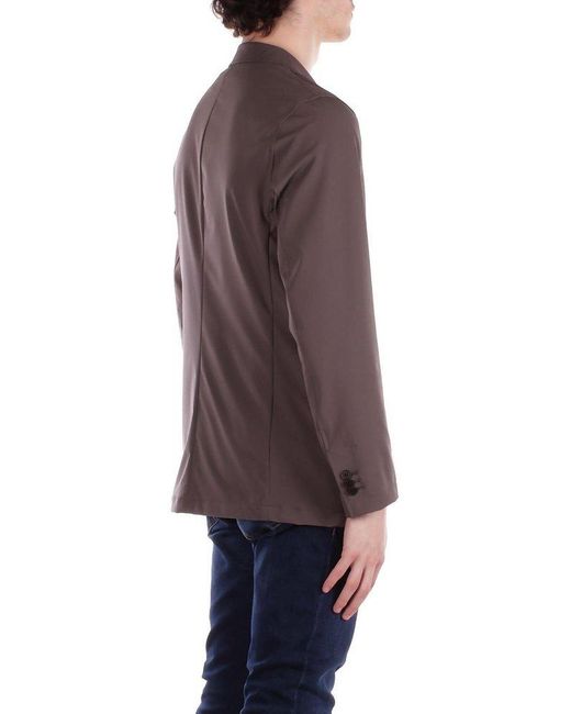 Emporio Armani Brown Travel Essentials Single-Breasted Blazer for men