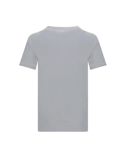 Sportmax Gray Graphic Embellished Crewneck T-shirt