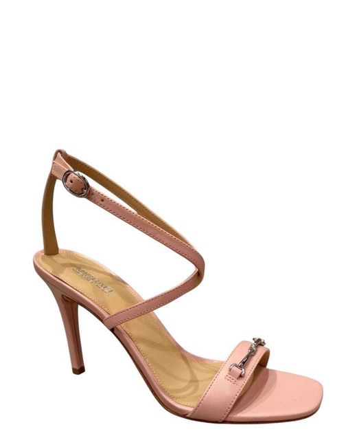 MICHAEL Michael Kors Pink Lena Logo-Plaque Sandals