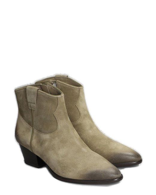 Ash Green Fame Pointed Toe Ankle Boots