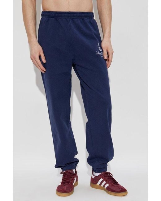 Sporty & Rich Blue Sweatpants From The Preppy Collection