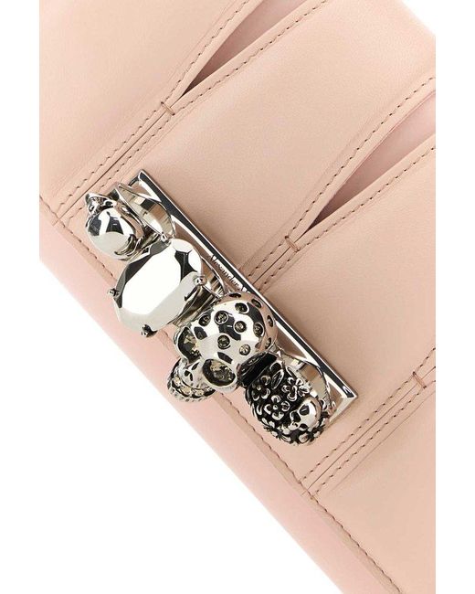 Alexander McQueen Pink The Slush Chained Clutch Bag