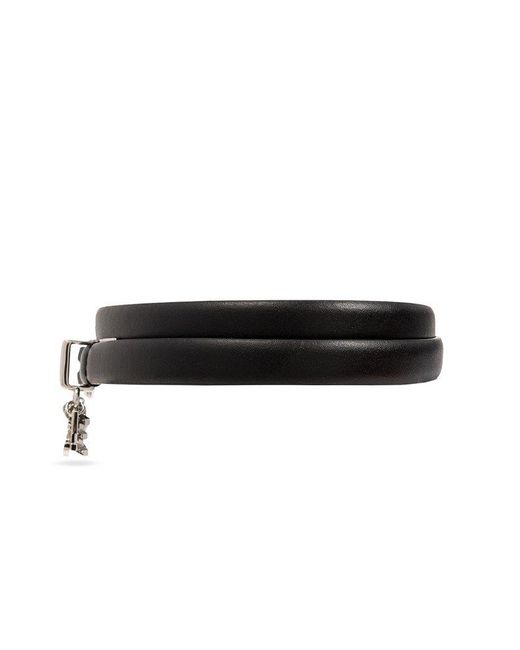 DIESEL Black B-charm-loop Buckle Belt