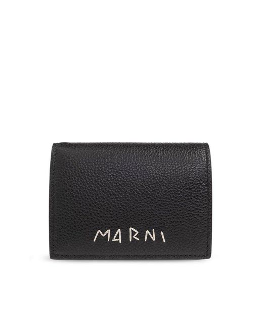 Marni Black Leather Wallet,