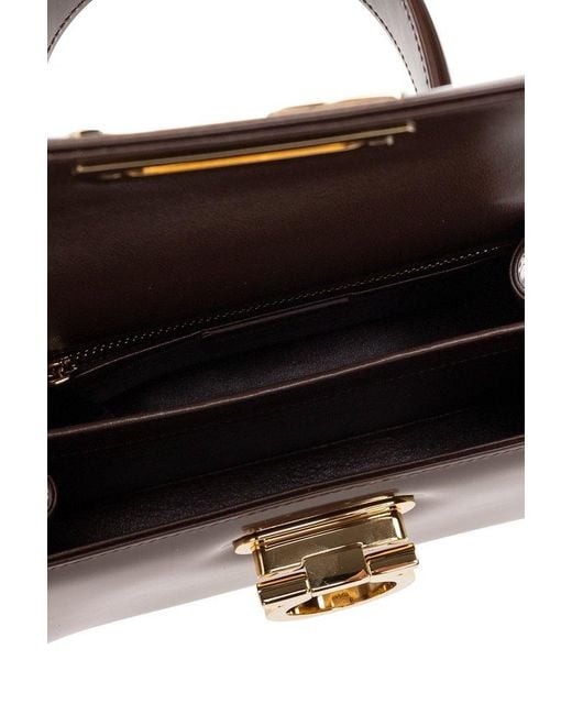 Ferragamo Brown Iconic Top Handle Bag