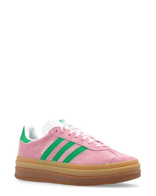 Adidas Originals Green Adidas Original Gazelle Bold Low-Top Sneakers