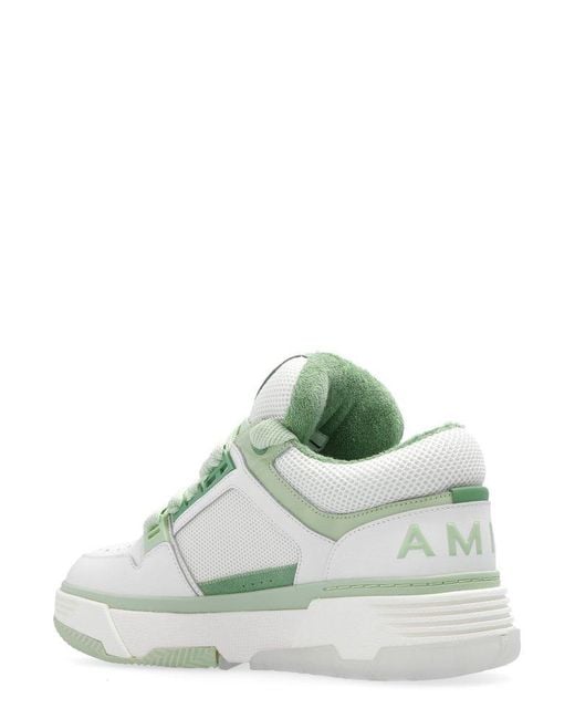 Amiri White Ma-1 Logo Embossed Lace-up Sneakers for men