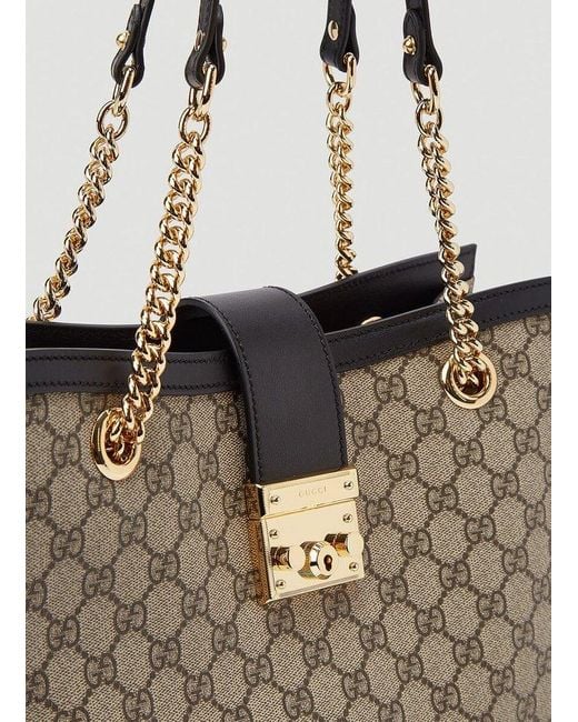 Gucci Natural Padlock Gg Medium Shoulder Bag